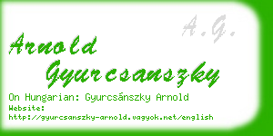 arnold gyurcsanszky business card